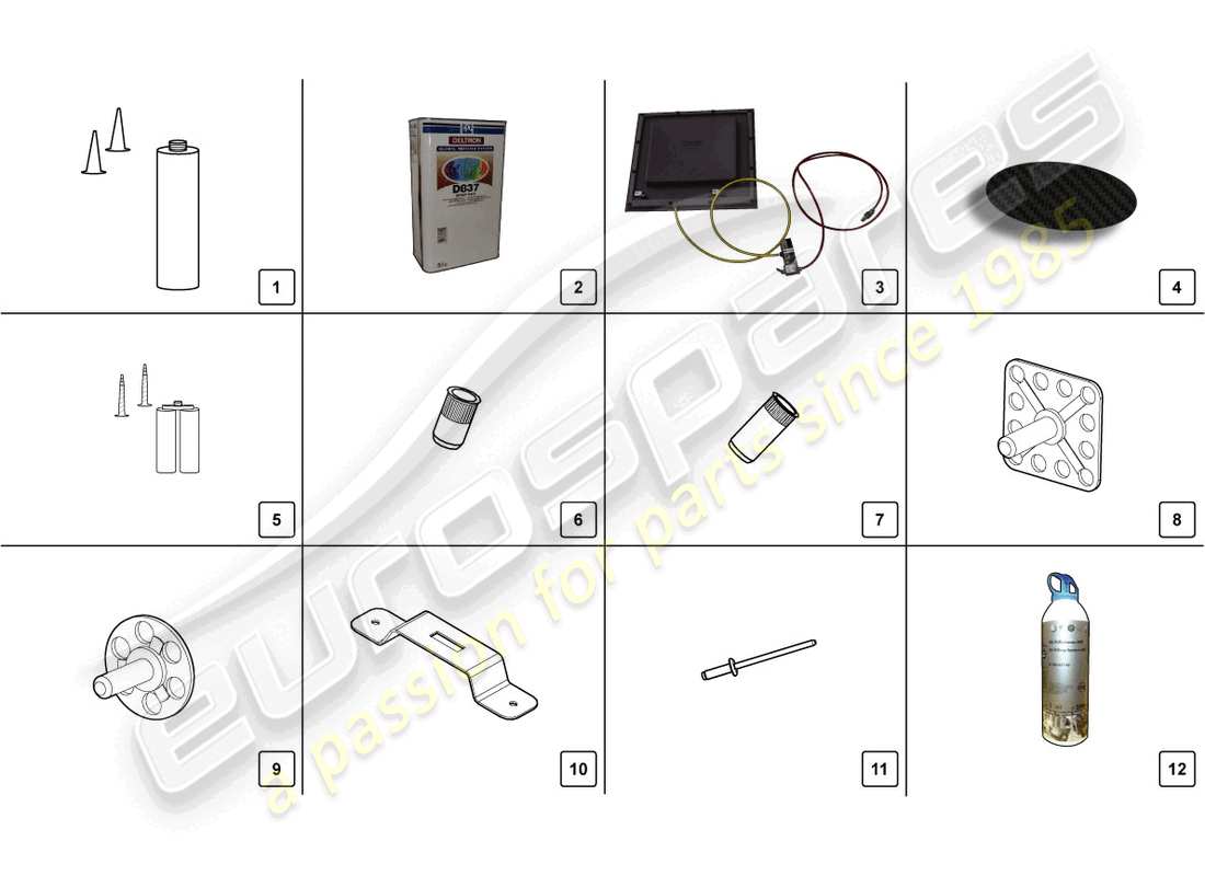 lamborghini lp740-4 s roadster (2018) repair set parts diagram