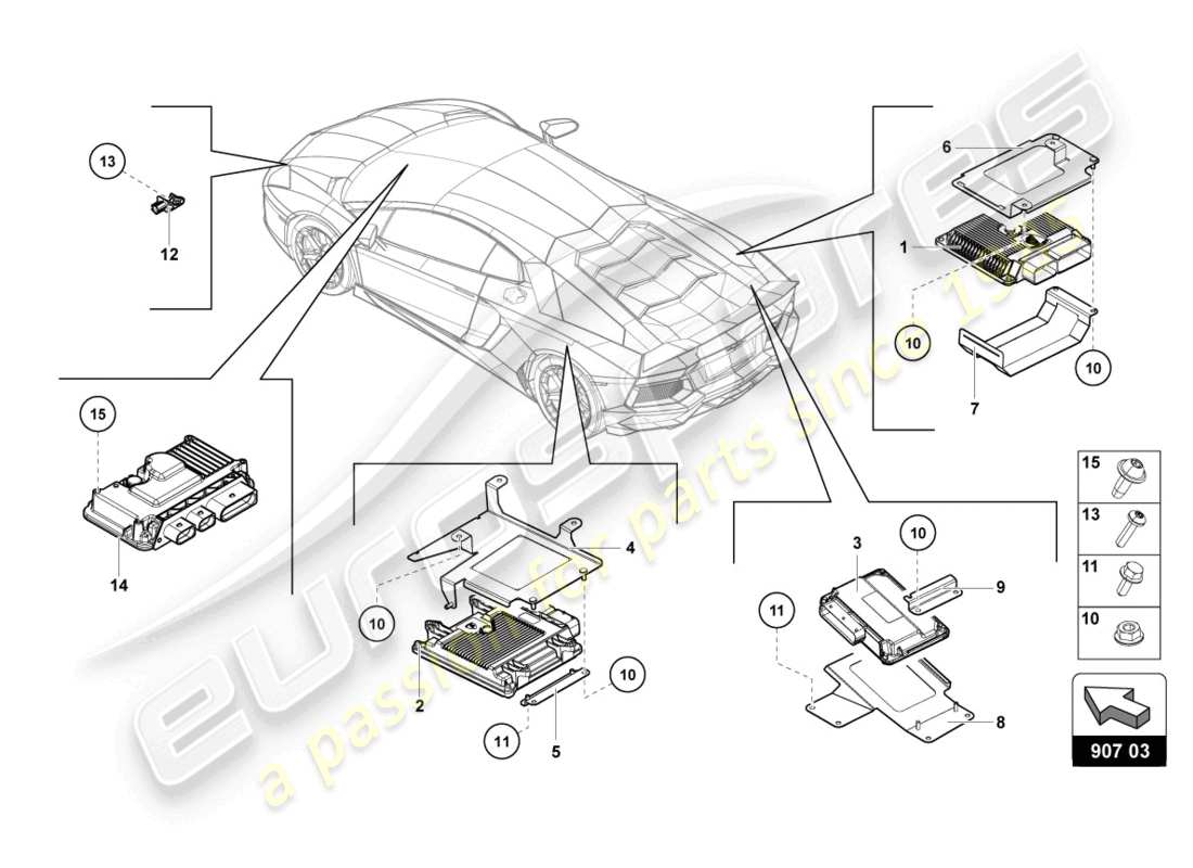 lamborghini lp750-4 sv roadster (2017) electrics parts diagram