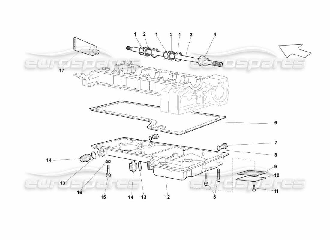 lamborghini murcielago lp670 oil sump part diagram