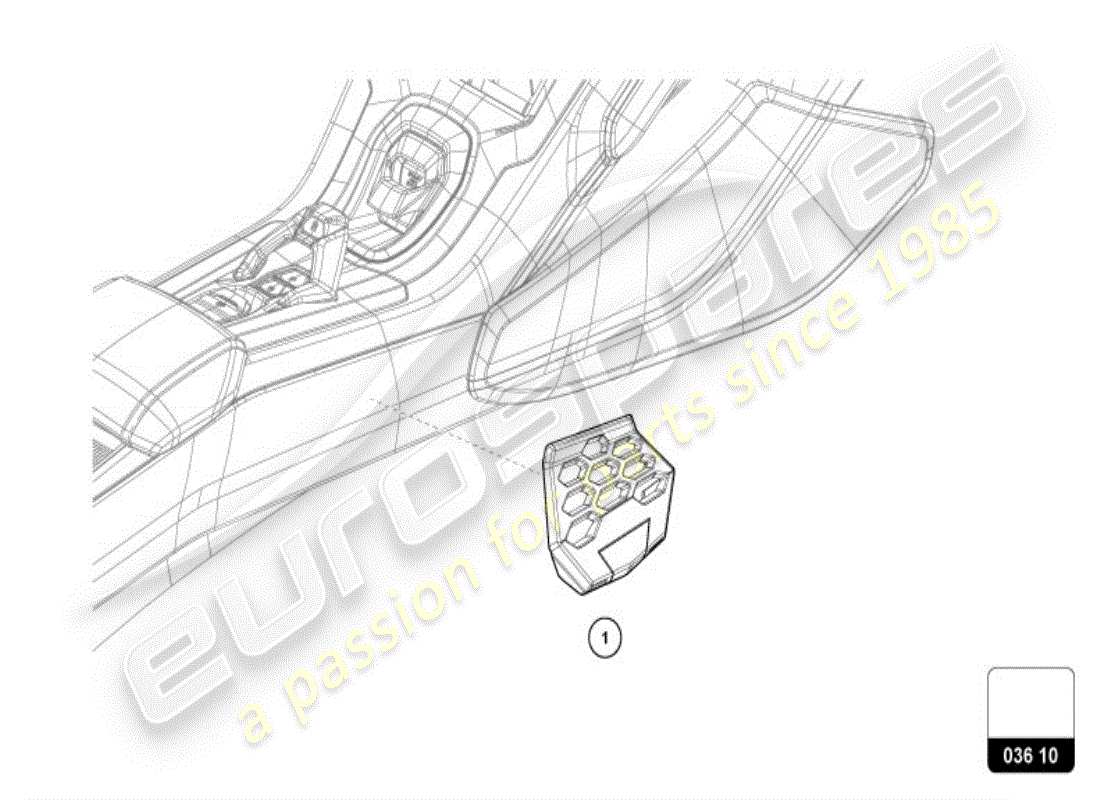 lamborghini accessories (evo coupe) cellphone holder part diagram