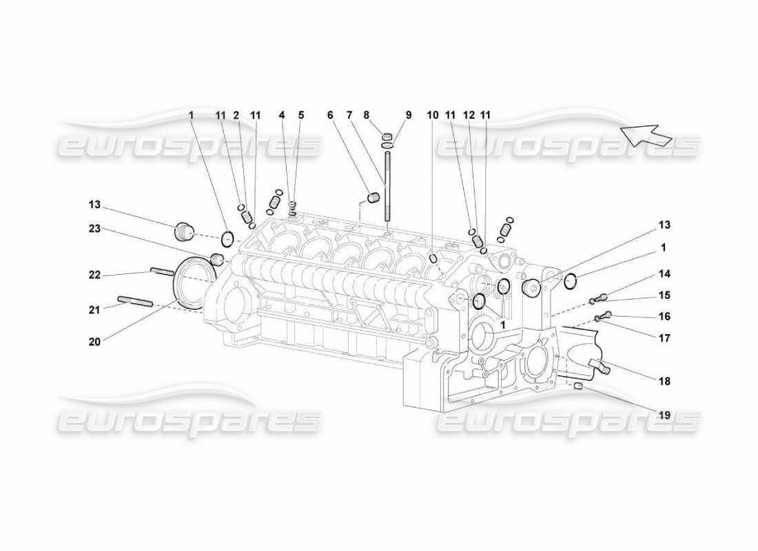 lamborghini murcielago lp670 crankcase part diagram