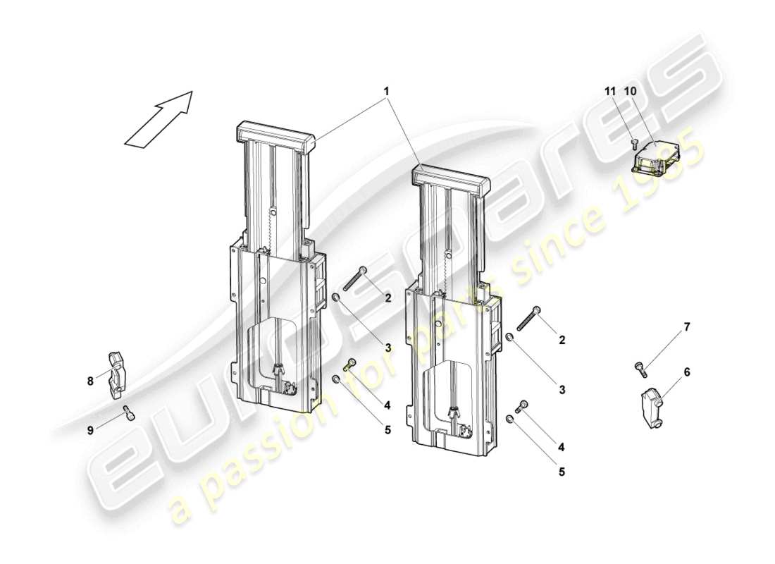 lamborghini murcielago roadster (2005) overroll protection parts diagram