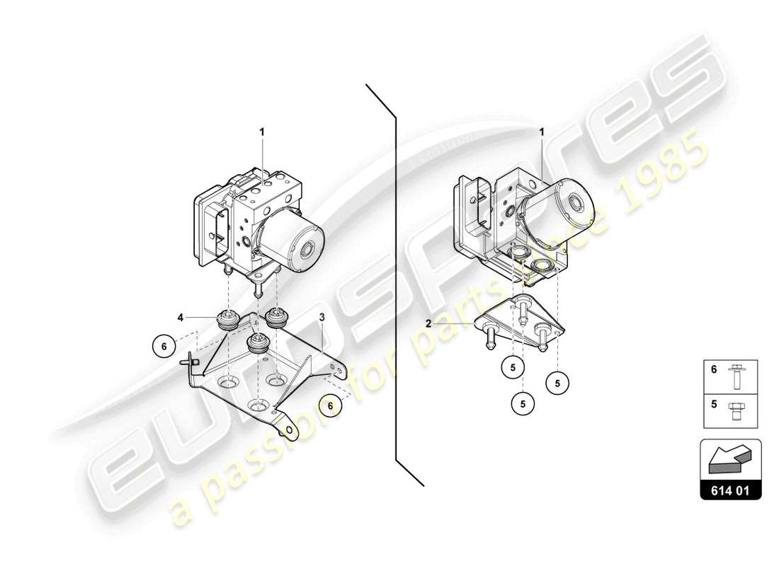 lamborghini 2017 (lp700-4 roadster) abs unit with control unit parts diagram