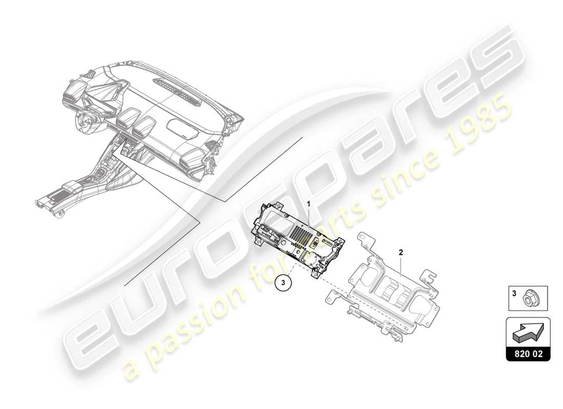 lamborghini 2020 (evo spyder 2wd) control unit for heating part diagram