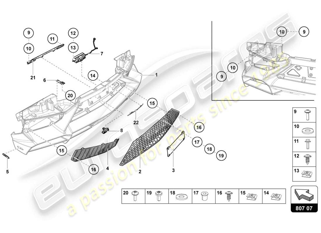 lamborghini lp720-4 coupe 50 (2014) bumper parts diagram