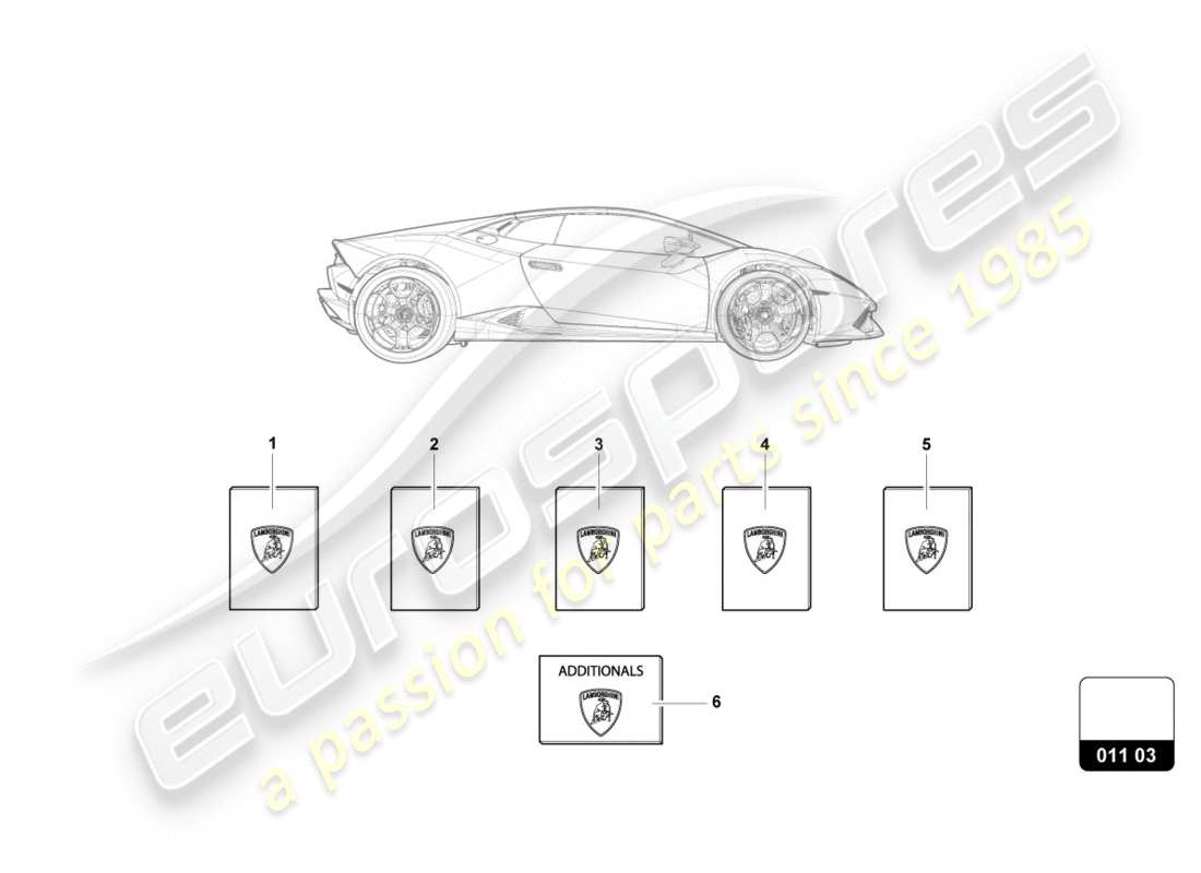 lamborghini 2019 (lp580-2 coupe) vehicle wallet part diagram