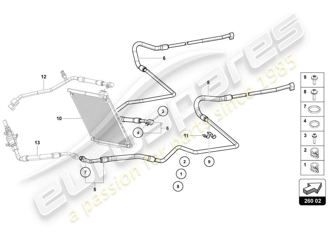 lamborghini 2014 (lp720-4 coupe 50) a/c system with electronic regulation part diagram