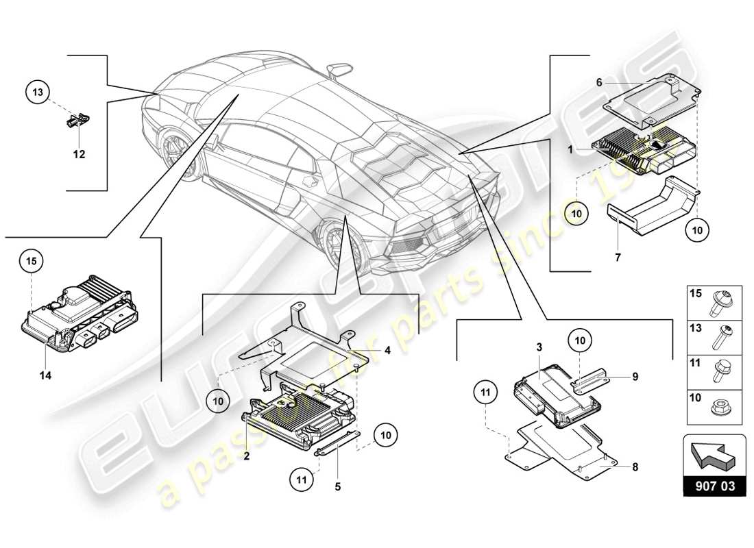 lamborghini 2014 (lp720-4 coupe 50) electrics part diagram