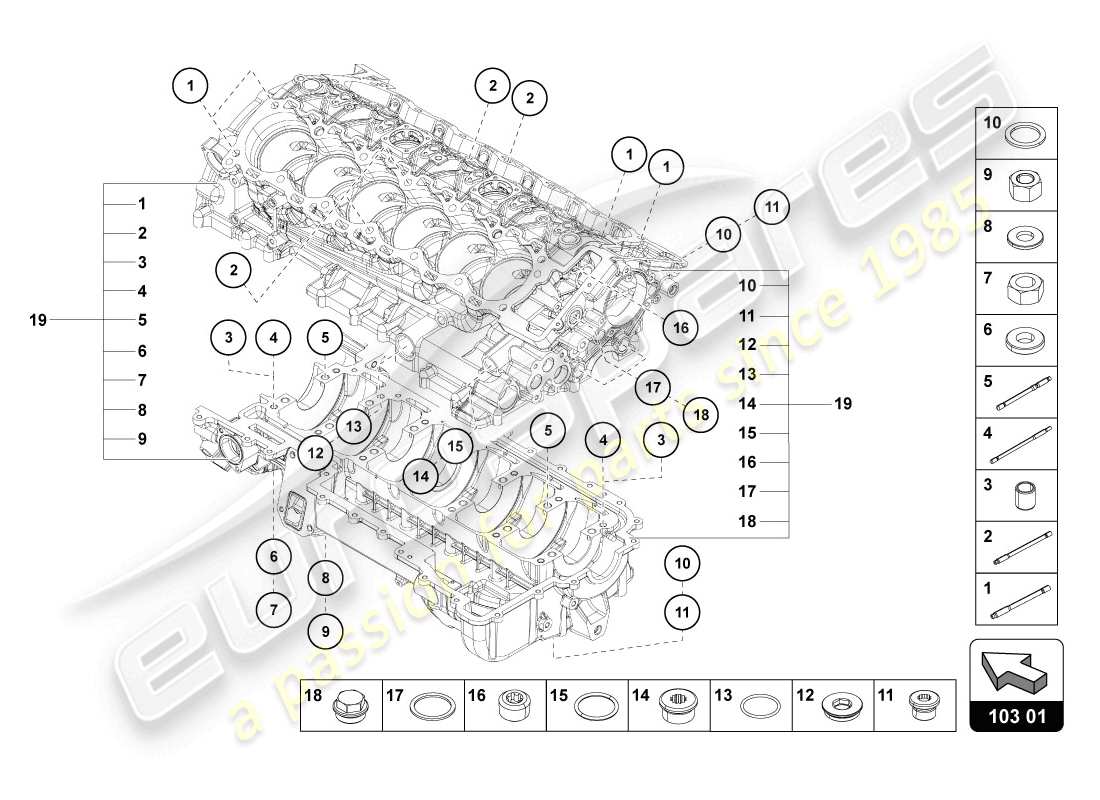 lamborghini lp720-4 coupe 50 (2014) engine block parts diagram
