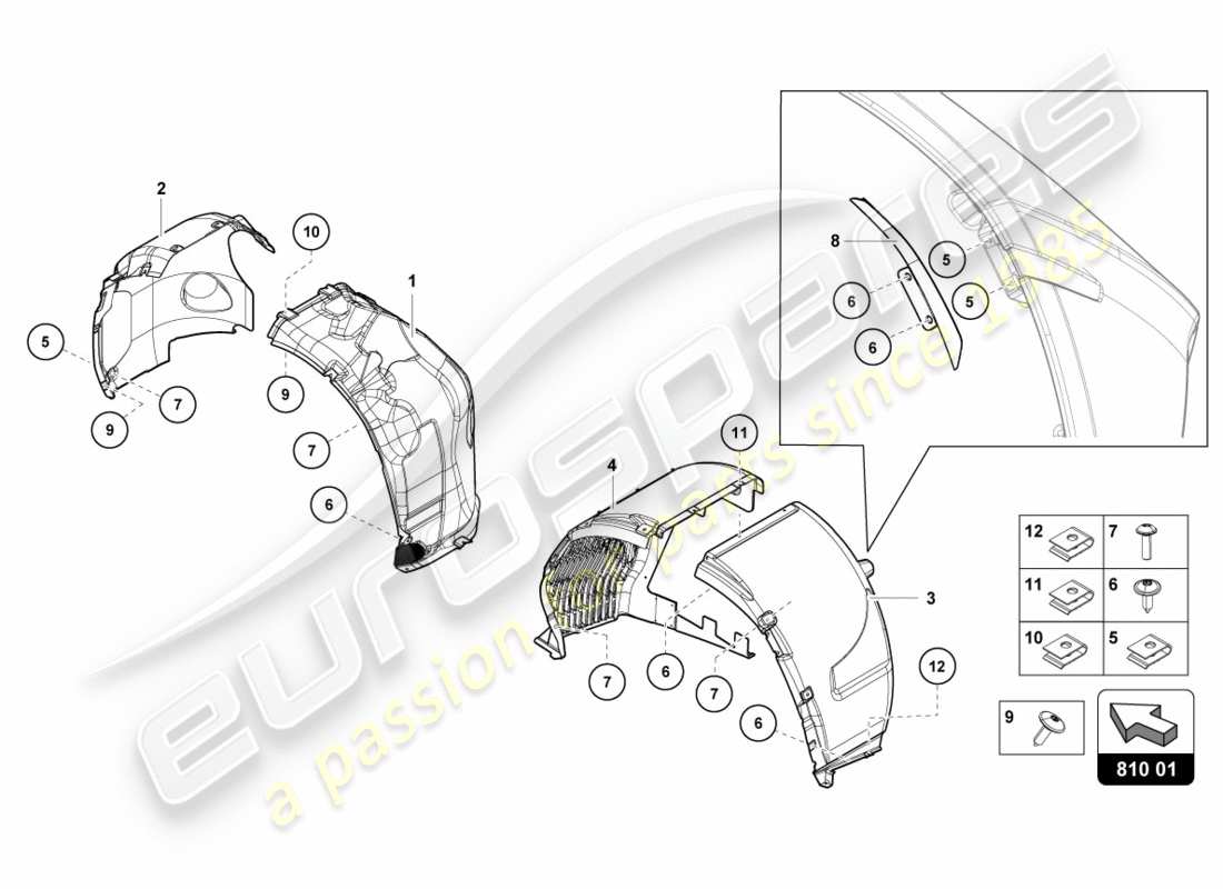 lamborghini lp700-4 coupe (2012) wheel housing part diagram