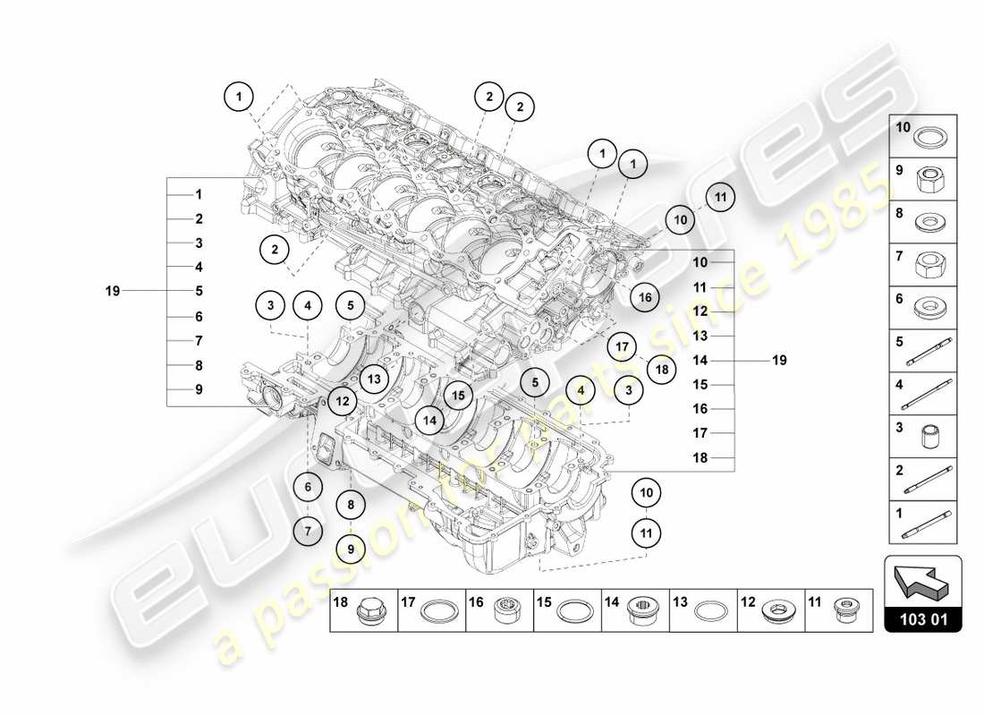 lamborghini lp700-4 coupe (2012) engine block part diagram