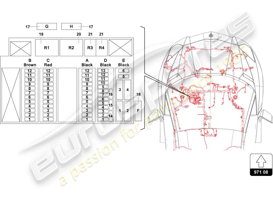 lamborghini lp700-4 coupe (2014) electrical system parts diagram