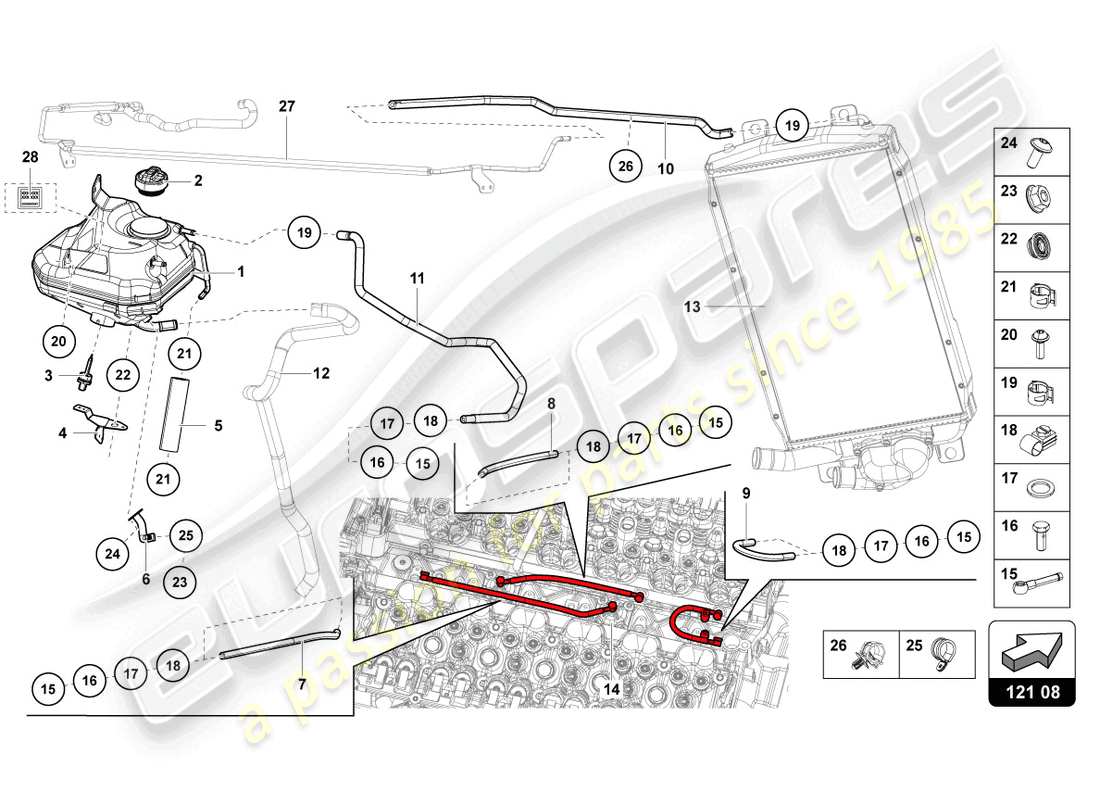 lamborghini 2015 (lp750-4 sv coupe) fluid tank with coolant level indicator part diagram
