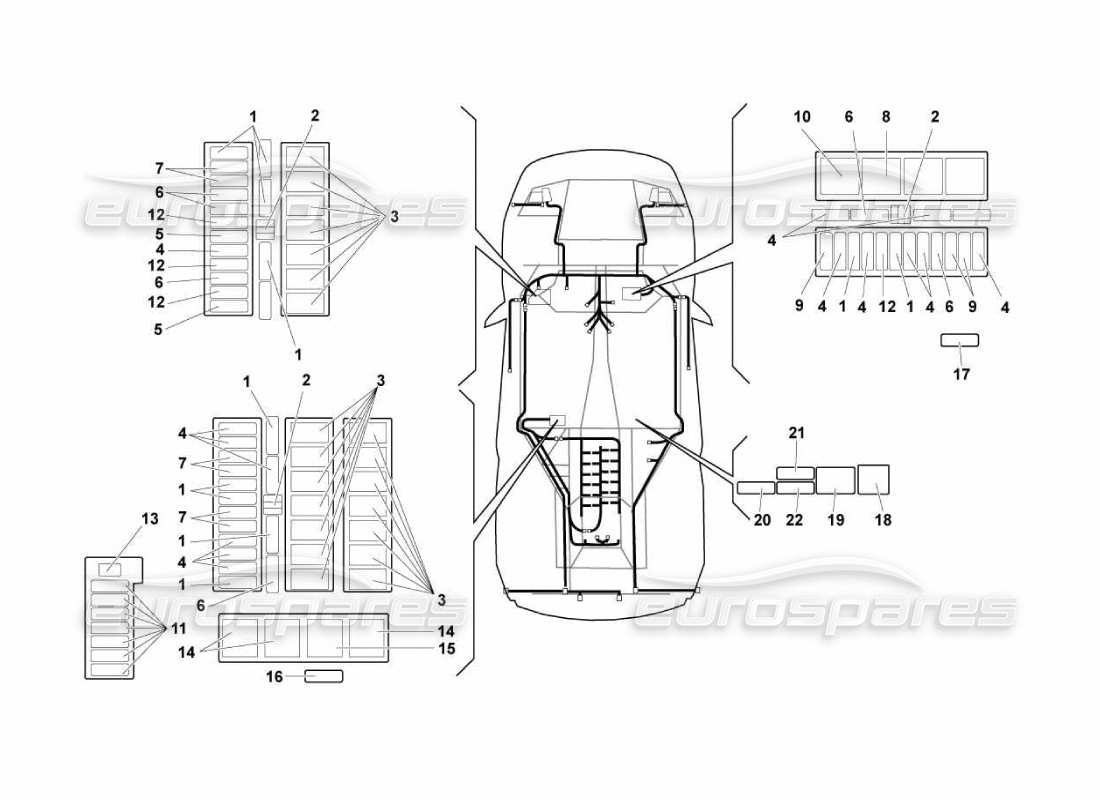 lamborghini murcielago lp670 electrical system part diagram