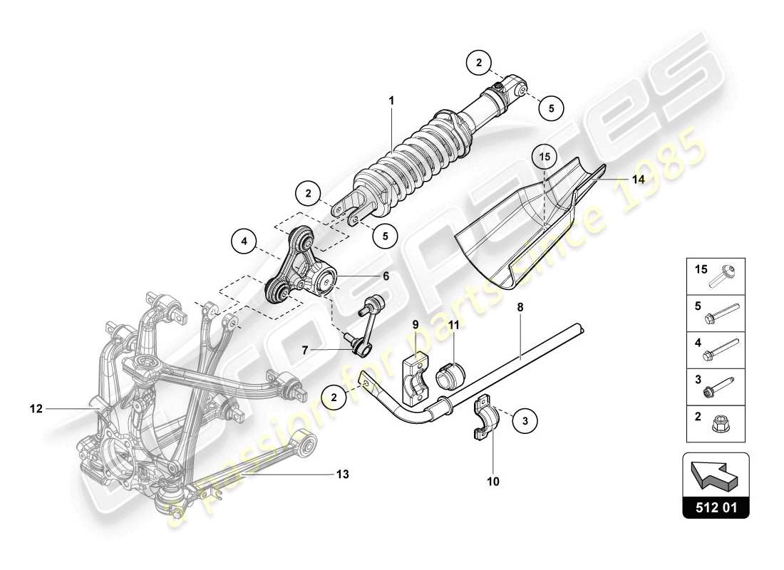 lamborghini 2014 (lp720-4 coupe 50) shock absorbers part diagram