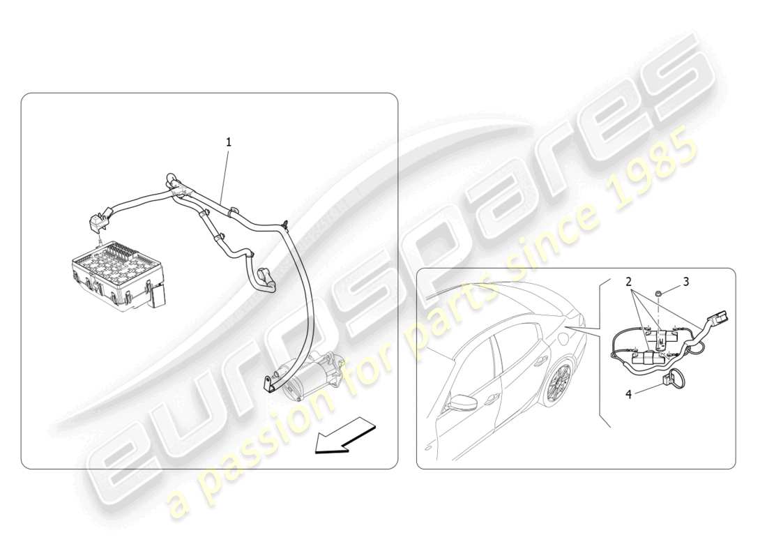 maserati ghibli fragment (2022) main wiring parts diagram