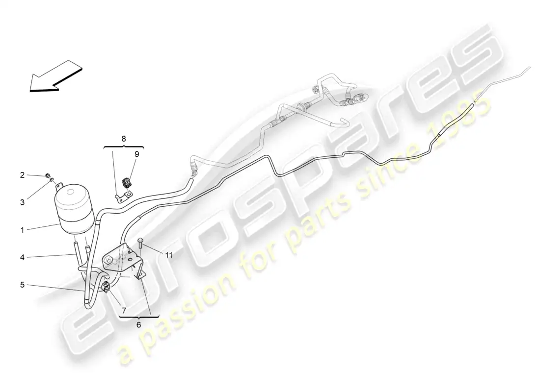 maserati ghibli (2014) additional air system parts diagram