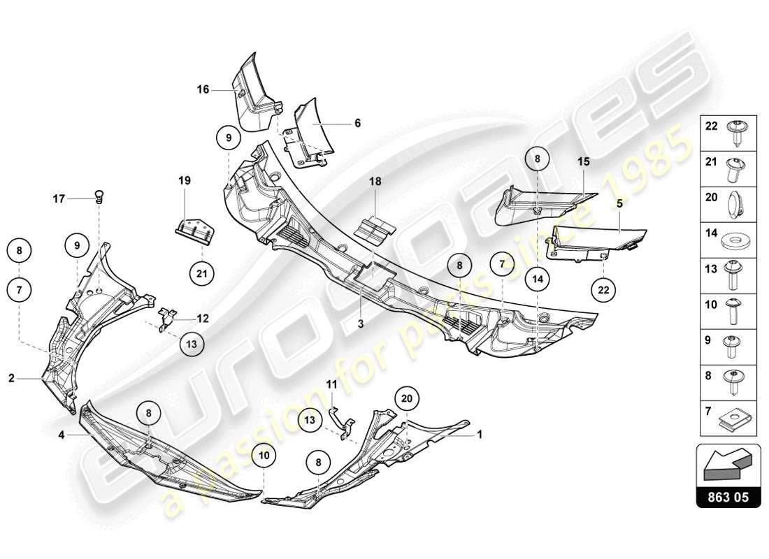 lamborghini lp720-4 coupe 50 (2014) luggage compartment floor covering parts diagram