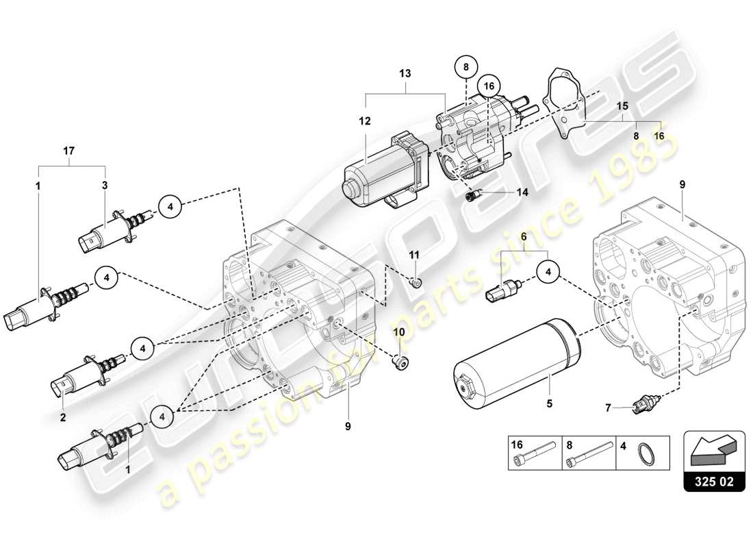 lamborghini lp720-4 coupe 50 (2014) hydraulics control unit parts diagram