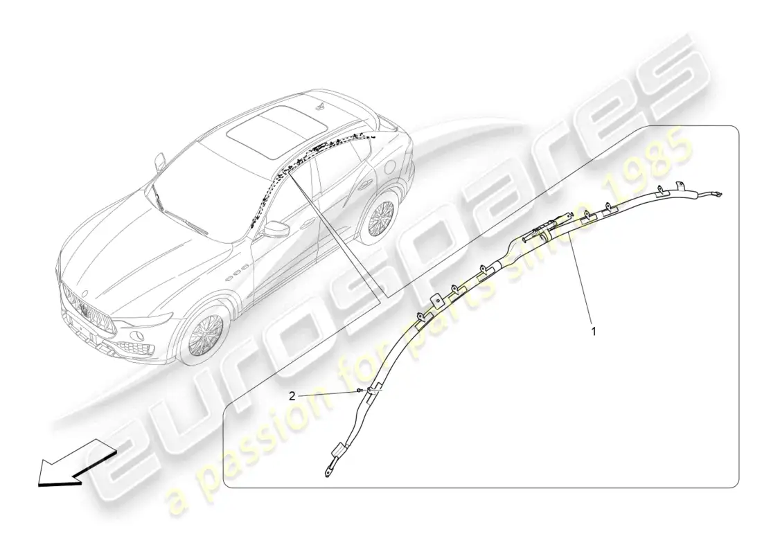 maserati levante modena (2022) window bag system parts diagram