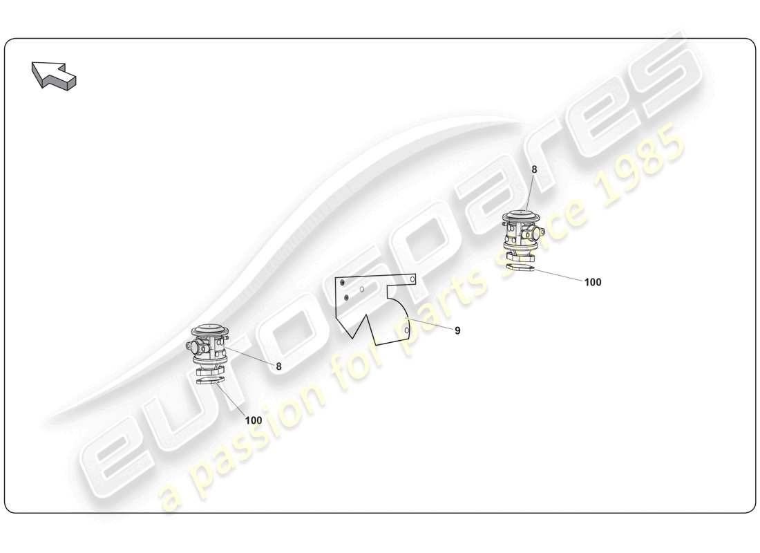 lamborghini super trofeo (2009-2014) emission control parts diagram