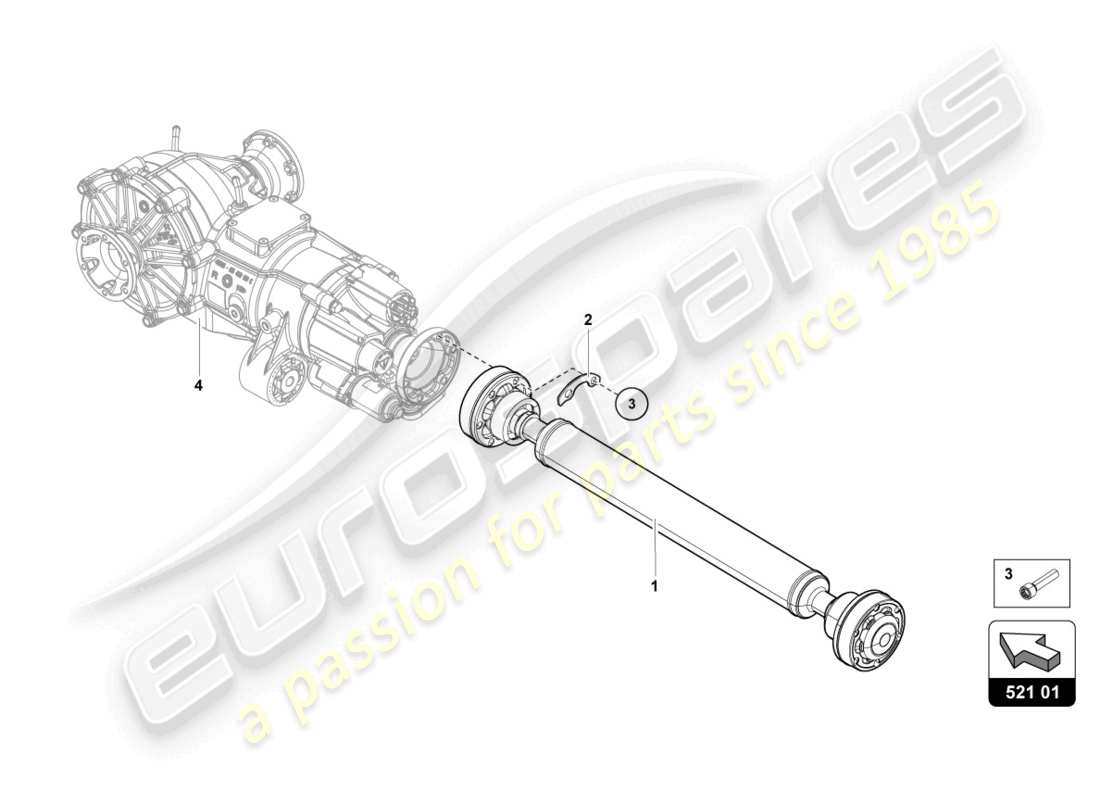 lamborghini 2021 (lp770-4 svj coupe) cardan shaft parts diagram