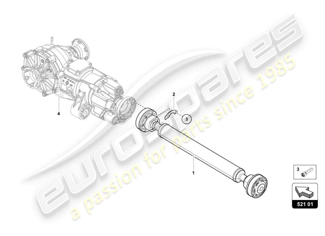 lamborghini lp750-4 sv roadster (2017) cardan shaft parts diagram