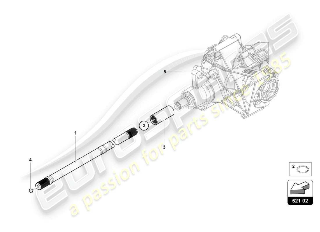 lamborghini lp740-4 s roadster (2019) input shaft part diagram