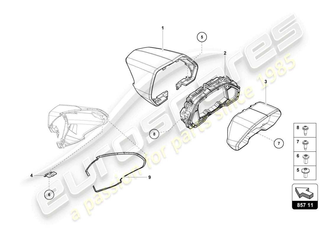 lamborghini lp740-4 s roadster (2019) combi part diagram