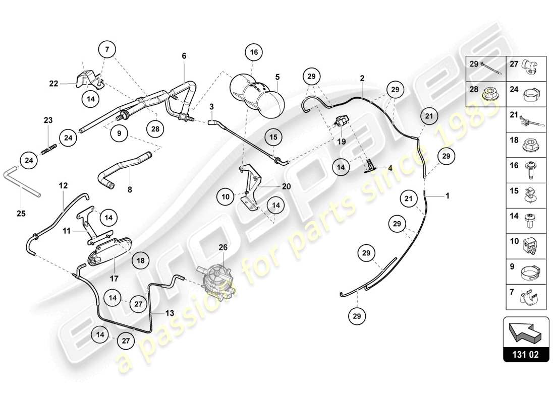 lamborghini lp720-4 coupe 50 (2014) vacuum system parts diagram