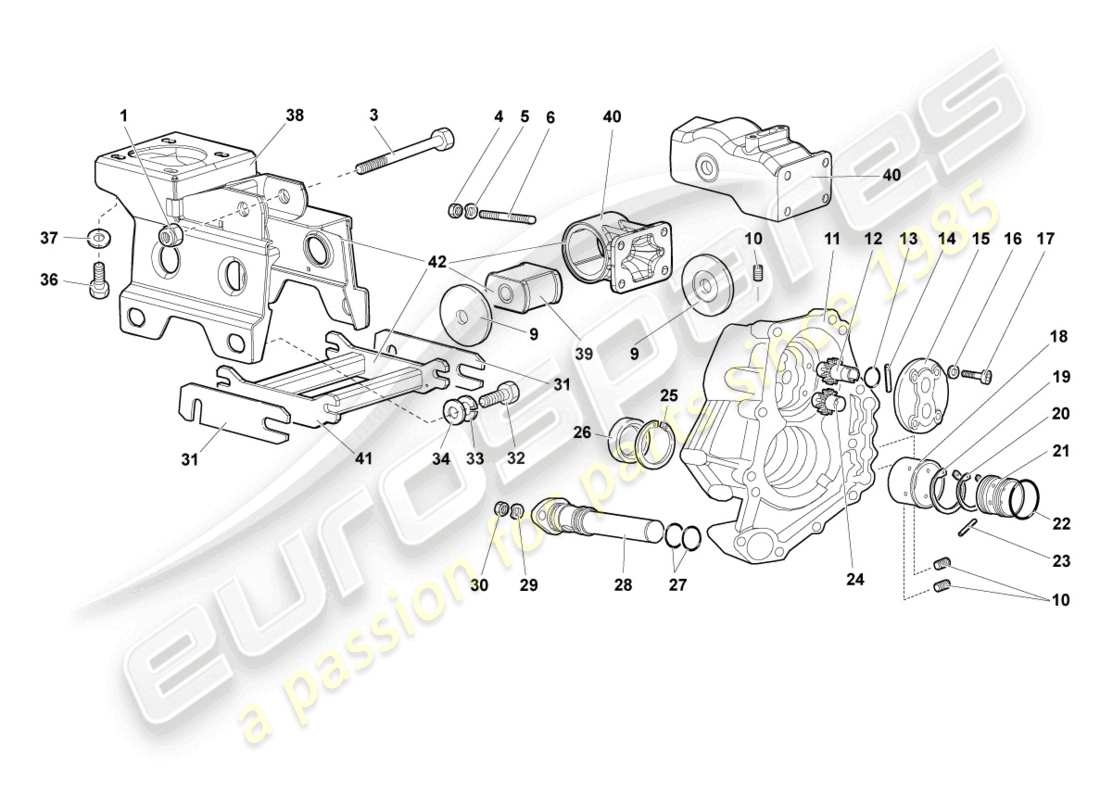 lamborghini murcielago roadster (2006) oil pump part diagram