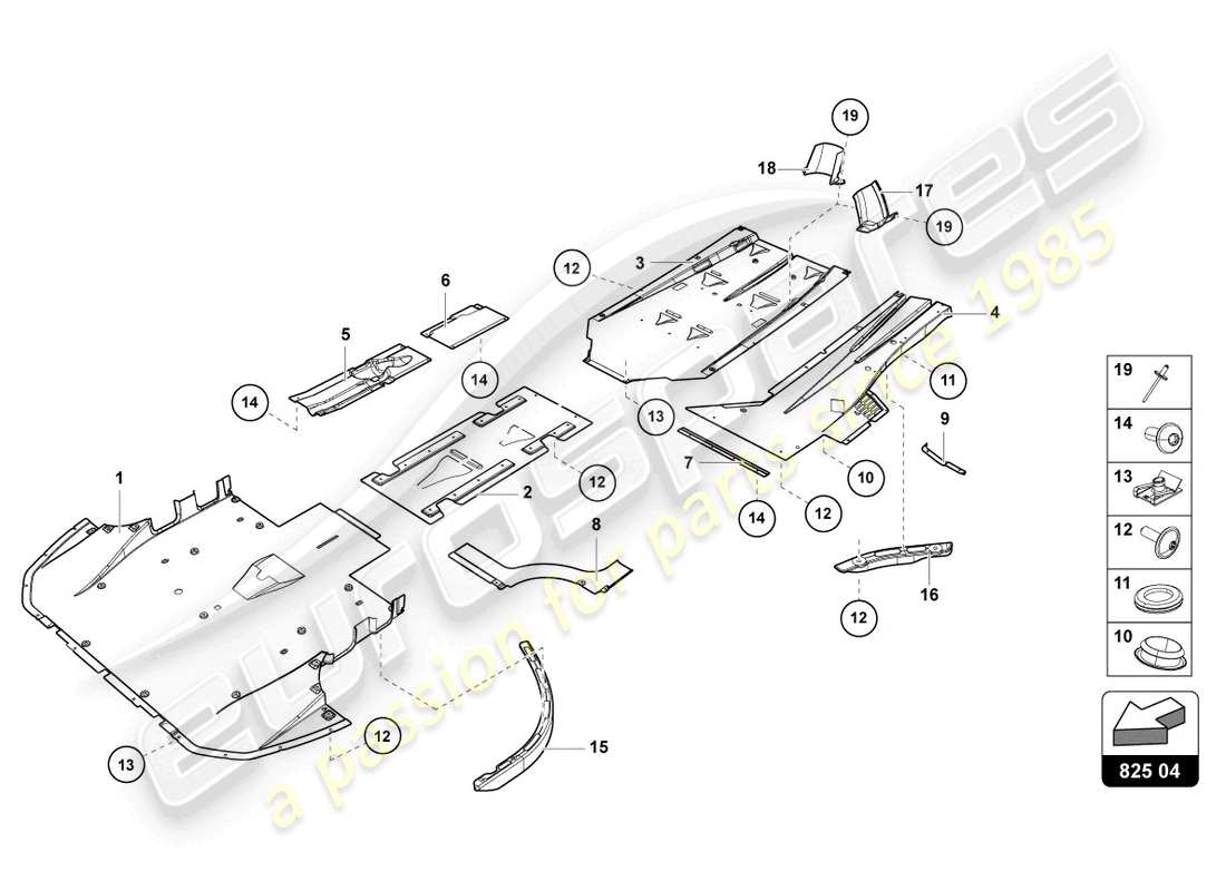 lamborghini 2016 (lp750-4 sv coupe) trim panel for frame lower section part diagram