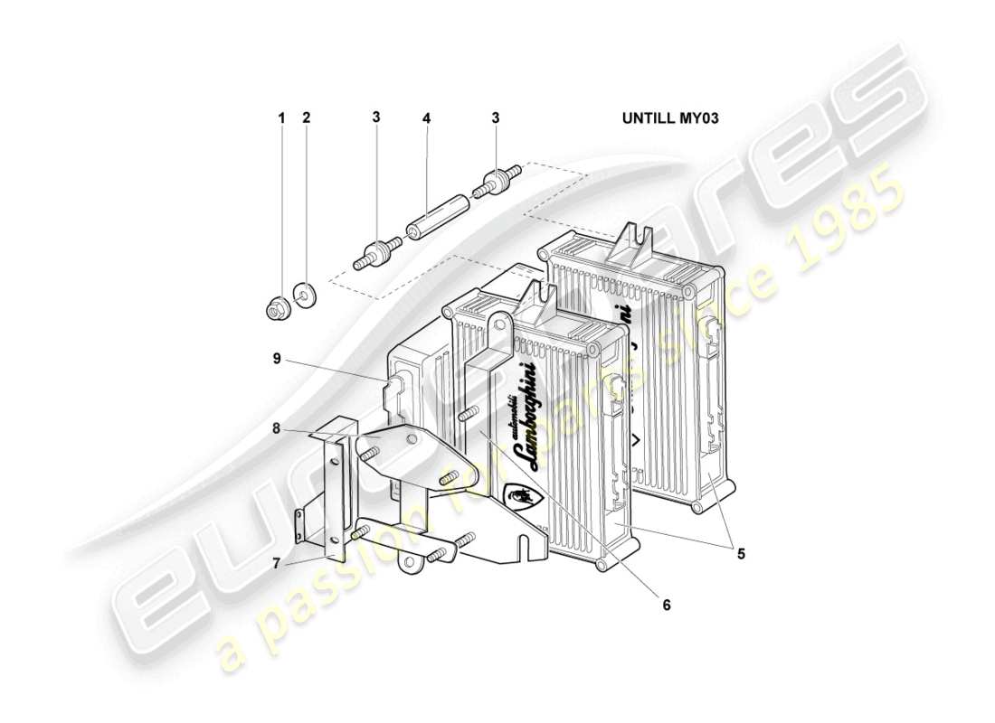 lamborghini murcielago coupe (2002) control unit for injection pump part diagram