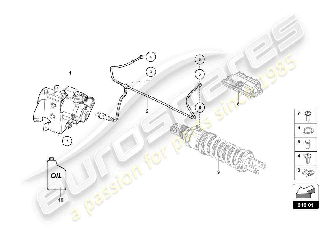 lamborghini lp740-4 s roadster (2018) lifting device parts diagram