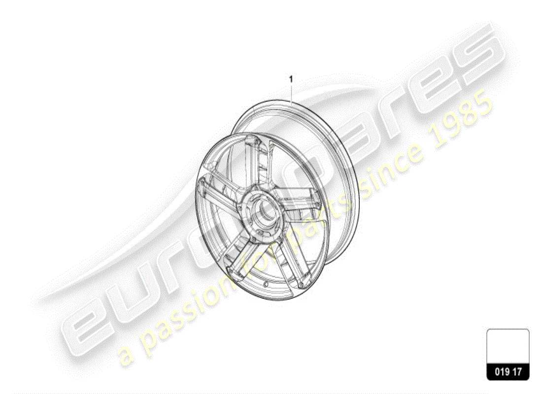 lamborghini accessories (lp580-2 coupe) aluminium rim parts diagram