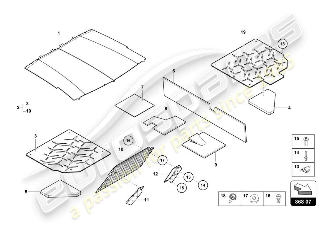 lamborghini 2020 (lp770-4 svj coupe) interior decor part diagram