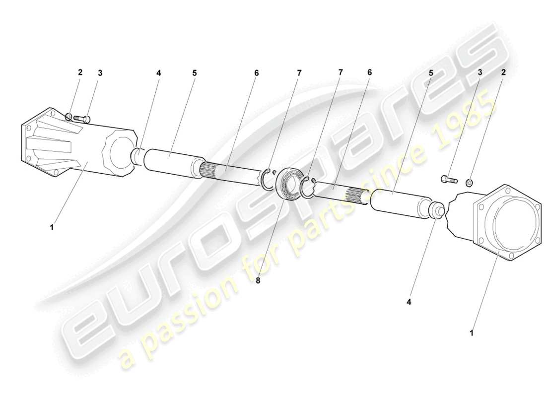 lamborghini murcielago roadster (2006) cardan shaft part diagram