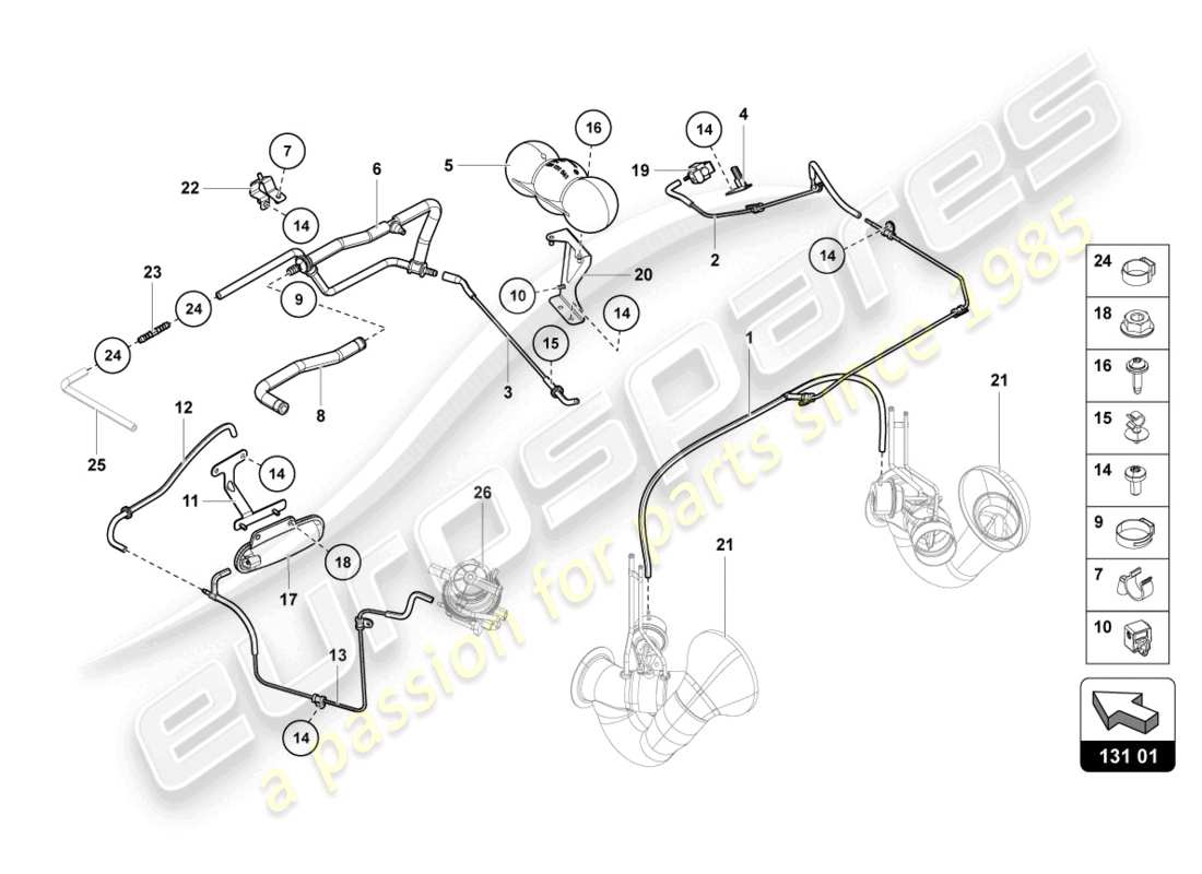 lamborghini lp750-4 sv coupe (2017) vacuum system part diagram