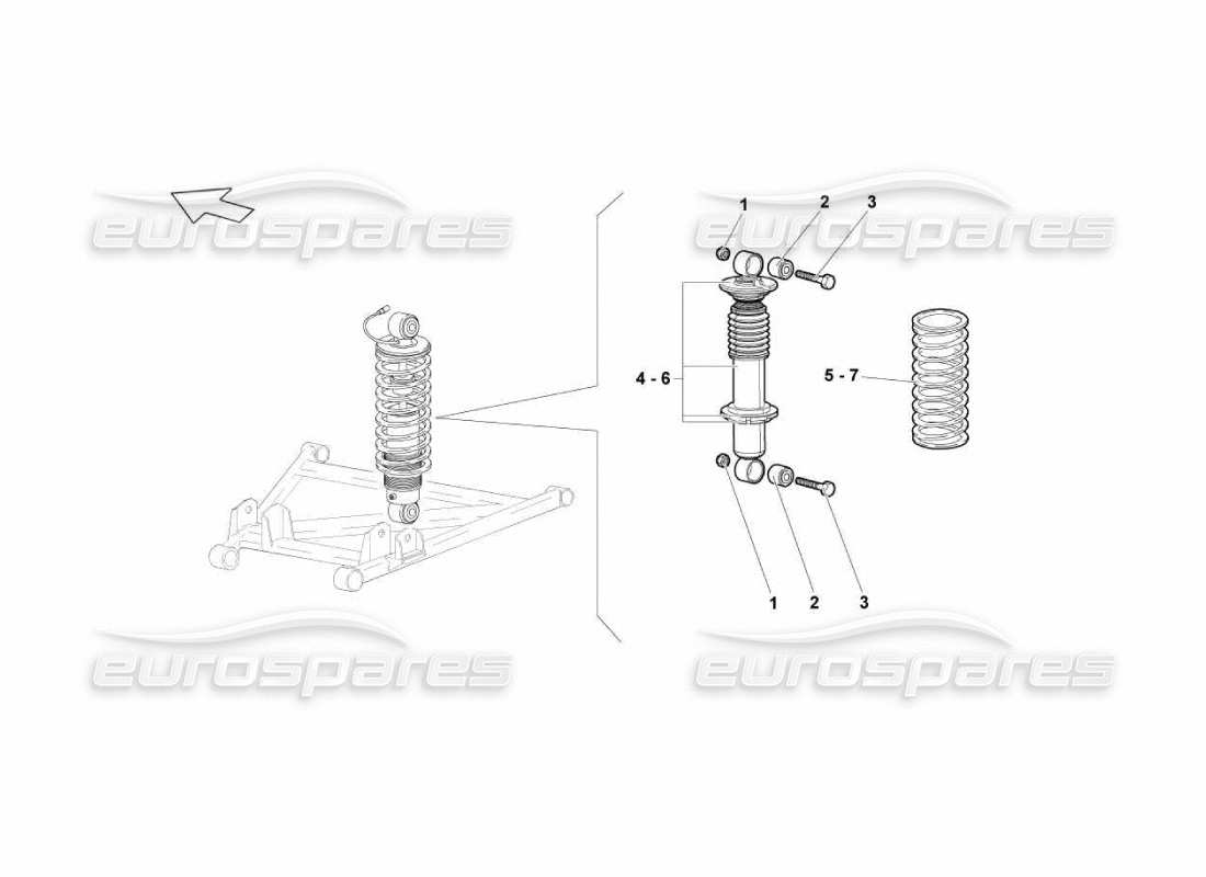 lamborghini murcielago lp670 rear suspension parts diagram