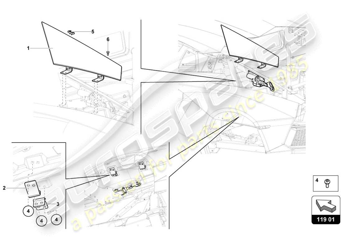 lamborghini lp720-4 coupe 50 (2014) air control flap parts diagram