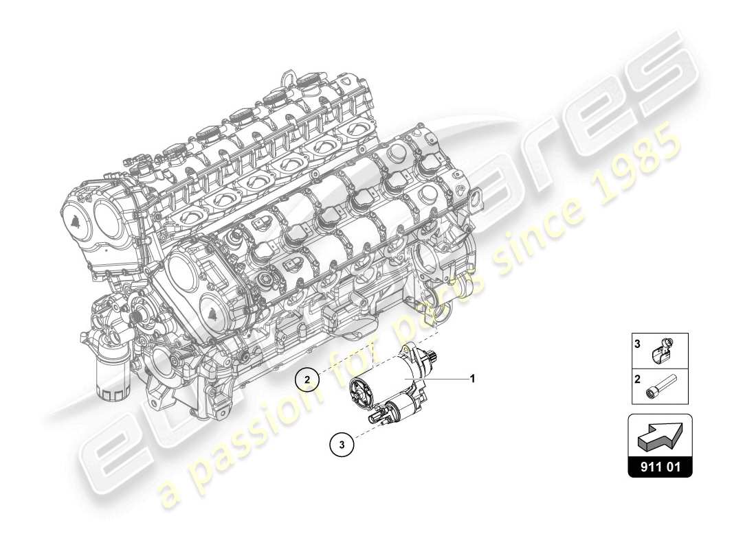 lamborghini lp720-4 coupe 50 (2014) starter parts diagram