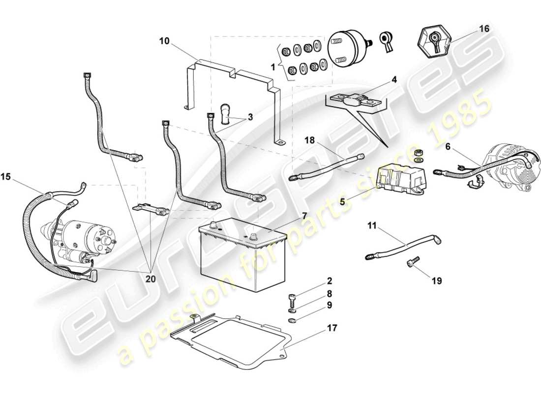 lamborghini murcielago roadster (2006) main fuse socket parts diagram