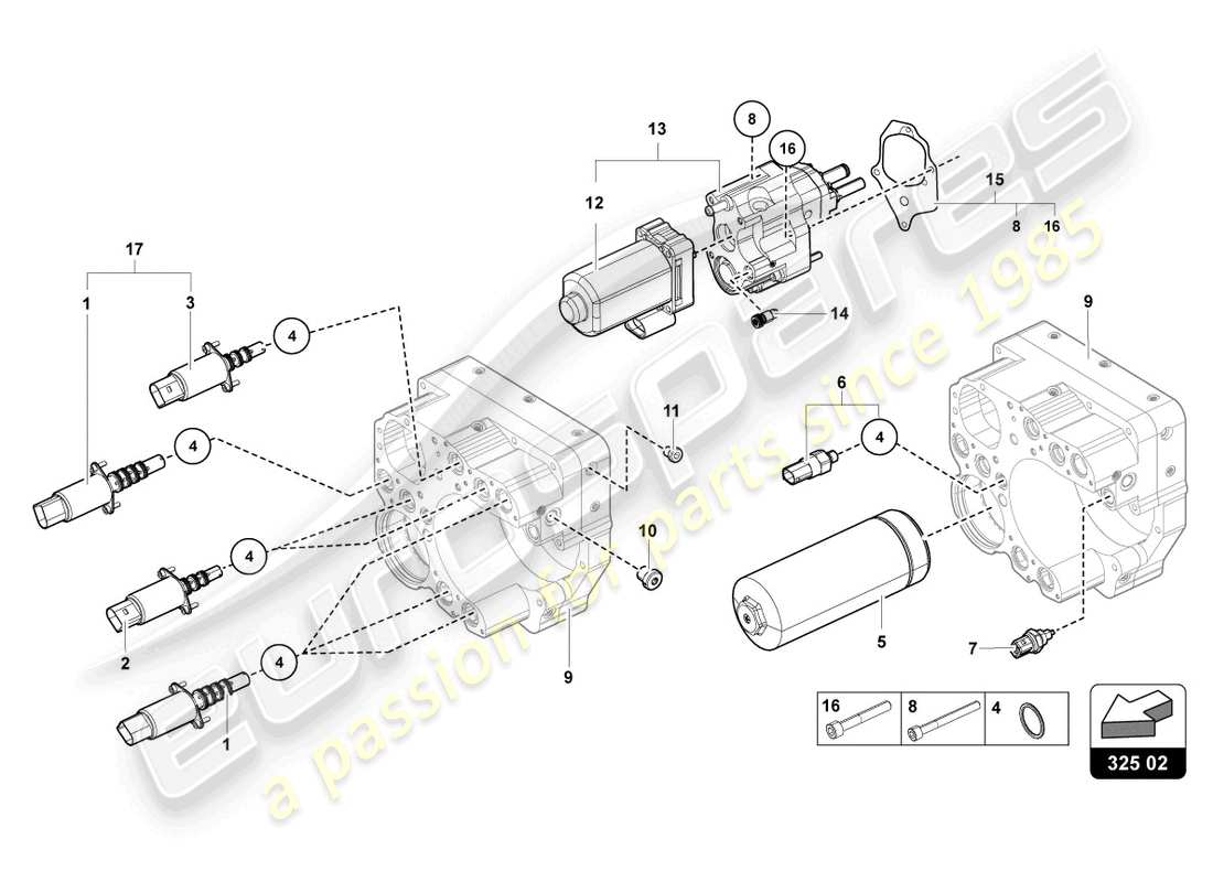 lamborghini lp750-4 sv roadster (2016) hydraulics control unit part diagram