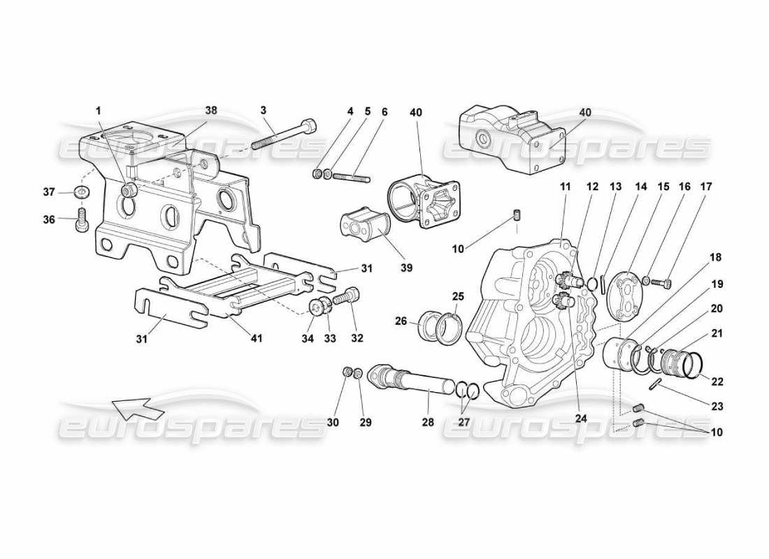 lamborghini murcielago lp670 gearbox oil pump part diagram