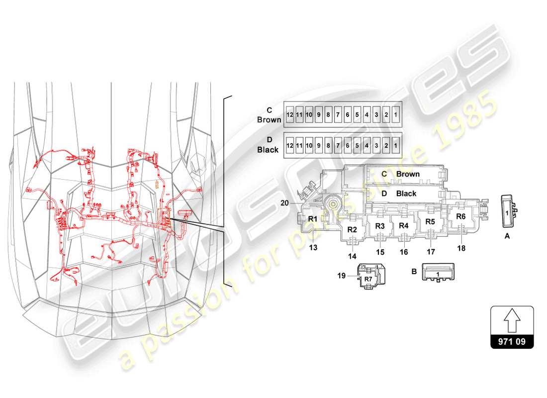 lamborghini 2021 (lp740-4 s coupe) fuses parts diagram
