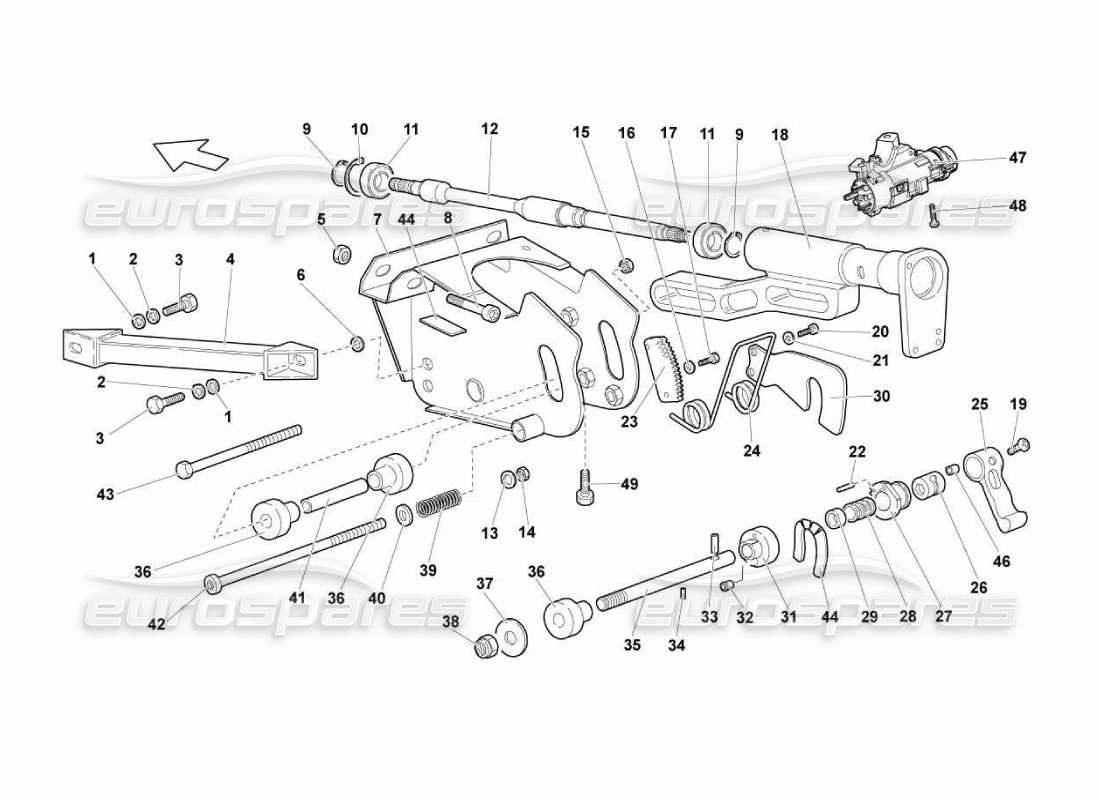 lamborghini murcielago lp670 steering part diagram