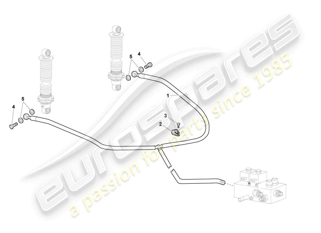 lamborghini murcielago coupe (2002) chassis (self-level. system) front part diagram