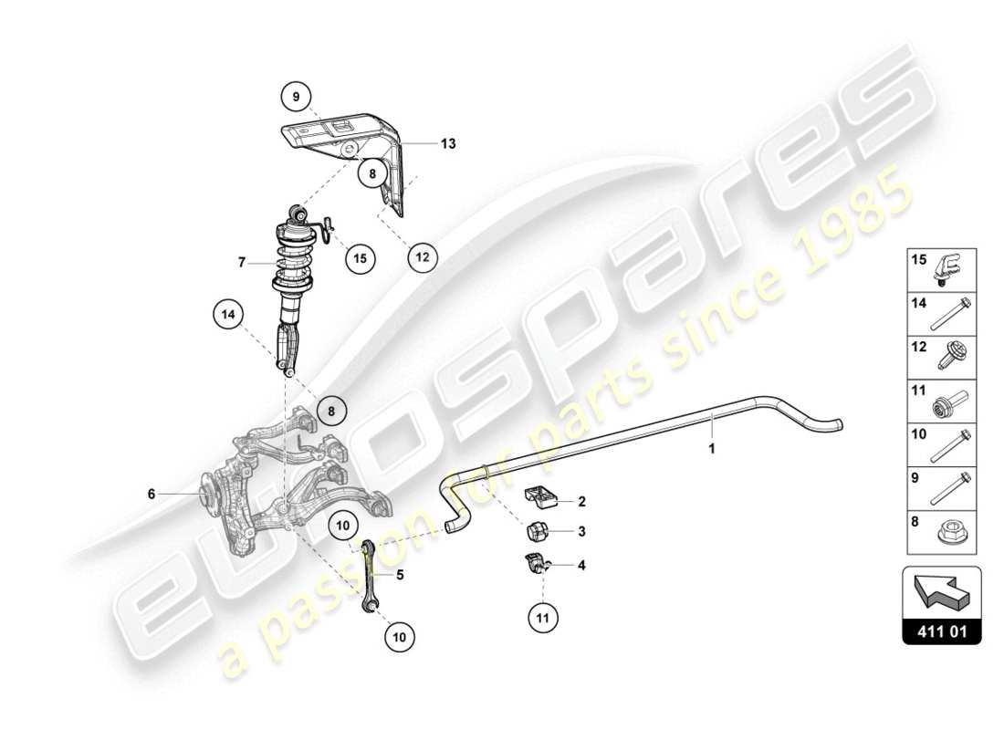 lamborghini 2017 (lp610-4 coupe) shock absorbers part diagram