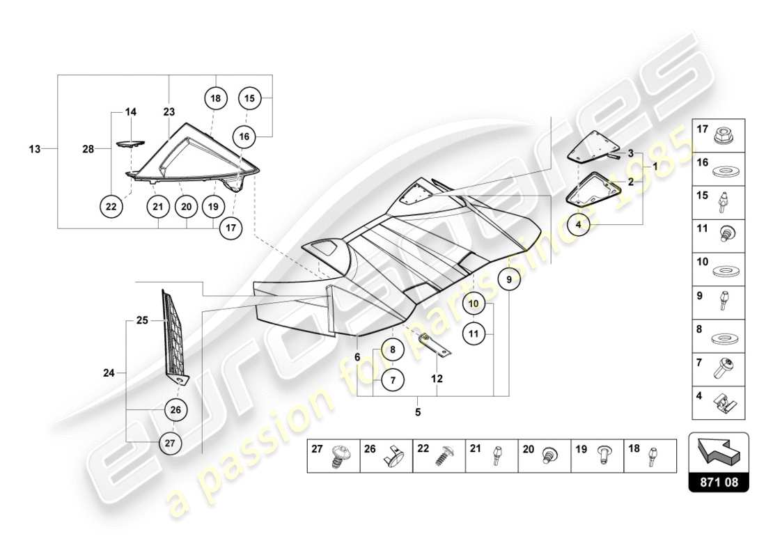 a part diagram from the Lamborghini LP610-4 SPYDER (2017) parts catalogue