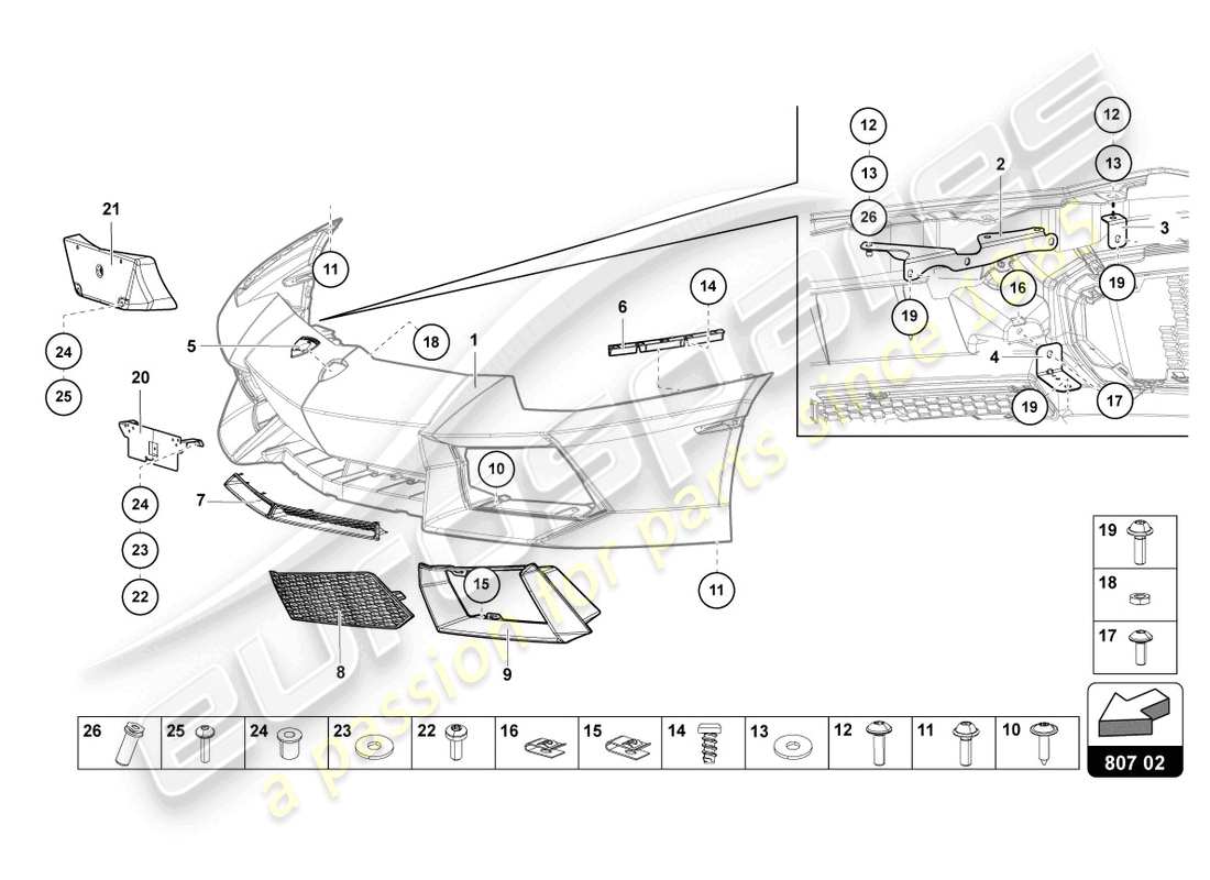 a part diagram from the Lamborghini LP700-4 Coupe (2014) parts catalogue